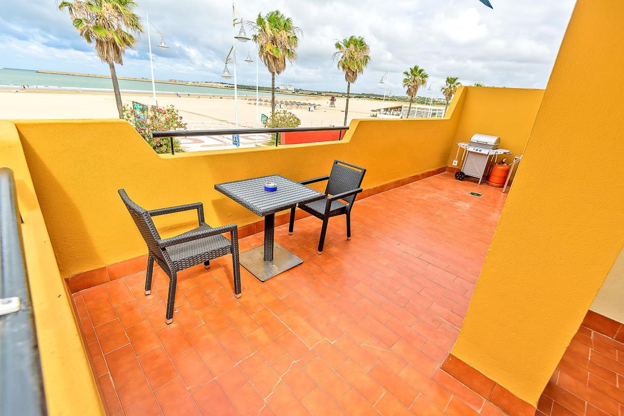 אל פוארטו דה סנטה מריה Beachfront Duplex 1ª Linea & Terraces Oceanfront מראה חיצוני תמונה