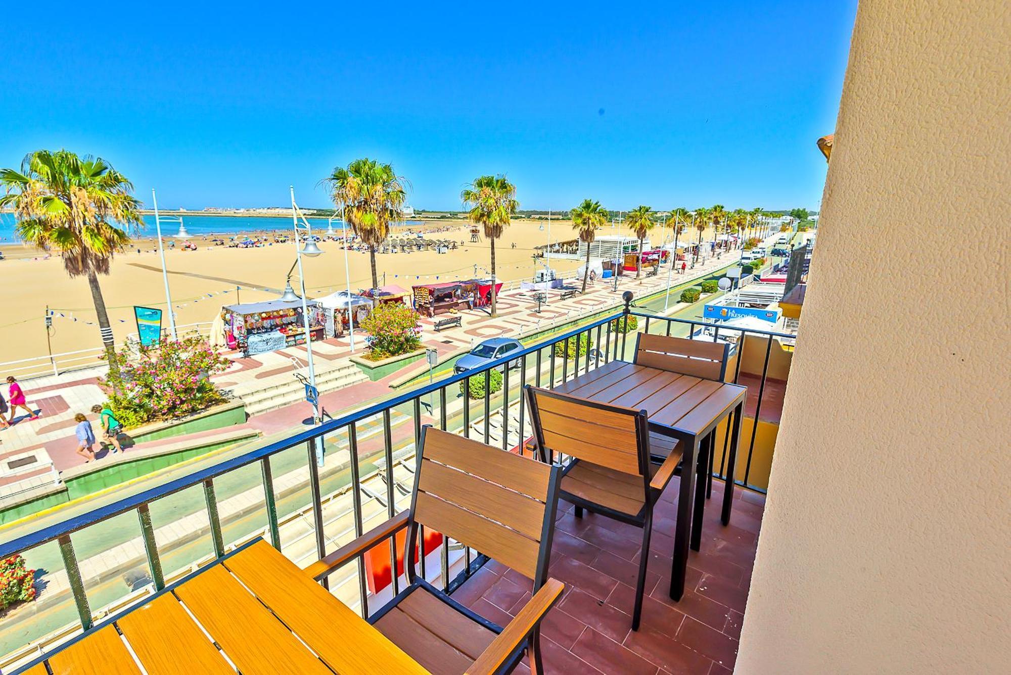 אל פוארטו דה סנטה מריה Beachfront Duplex 1ª Linea & Terraces Oceanfront מראה חיצוני תמונה