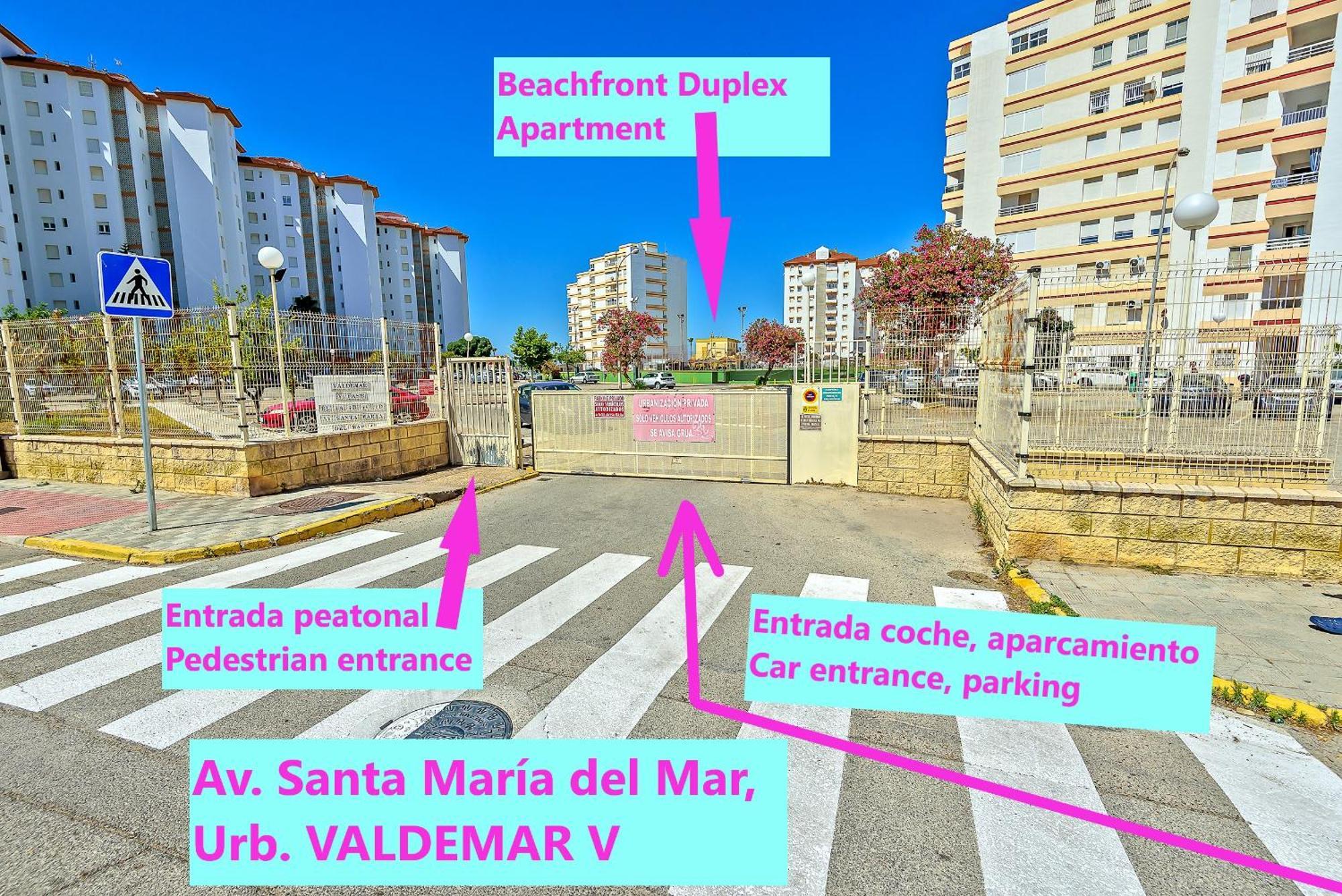 אל פוארטו דה סנטה מריה Beachfront Duplex 1ª Linea & Terraces Oceanfront מראה חיצוני תמונה